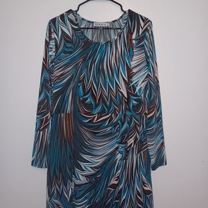 Teal and Brown Dress